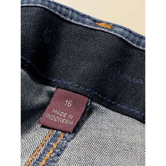 Gloria Vanderbilt Women's High Rise Denim Jeans Straight Leg Dark Wash Size 16 - Picture 7 of 7